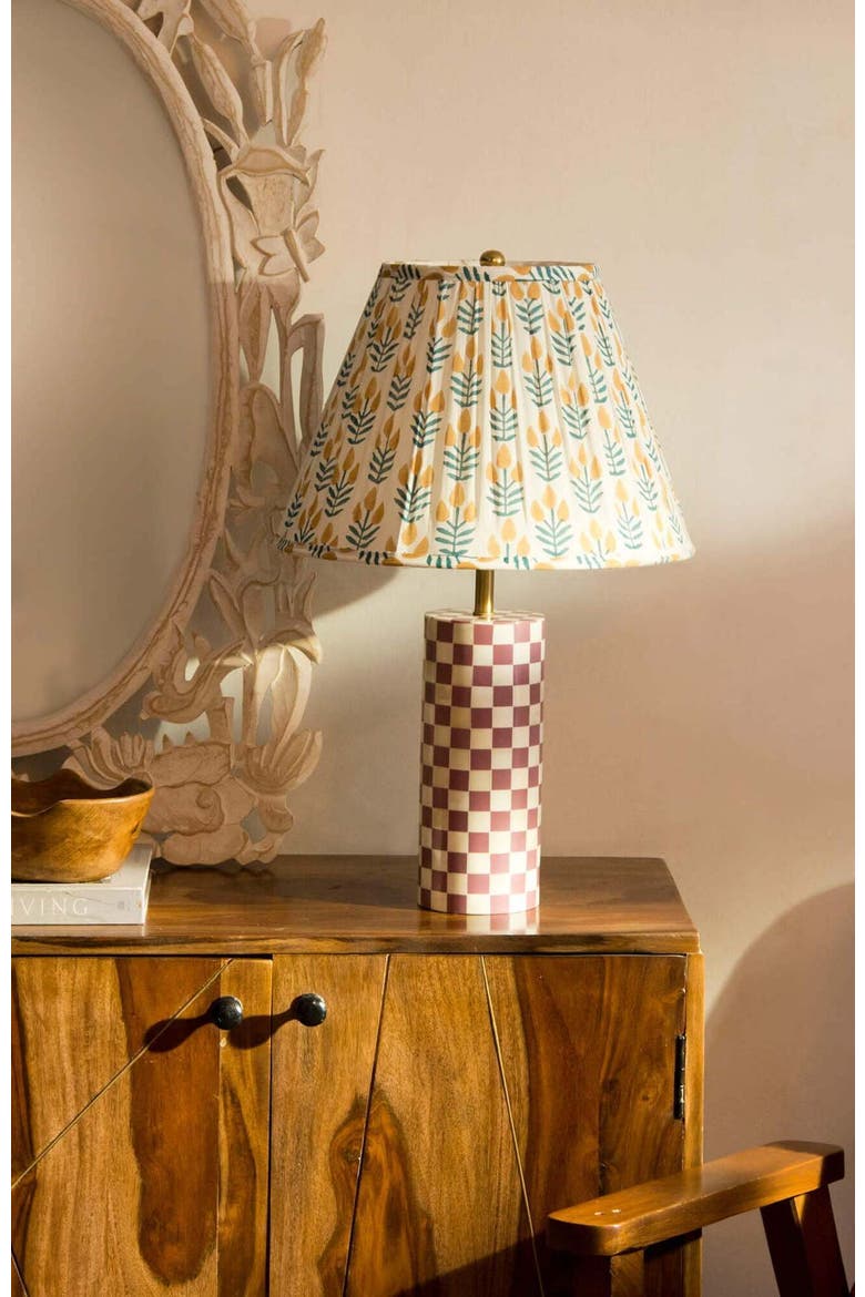 Meadow Pleated Lamp Shade, Alternate, color, White