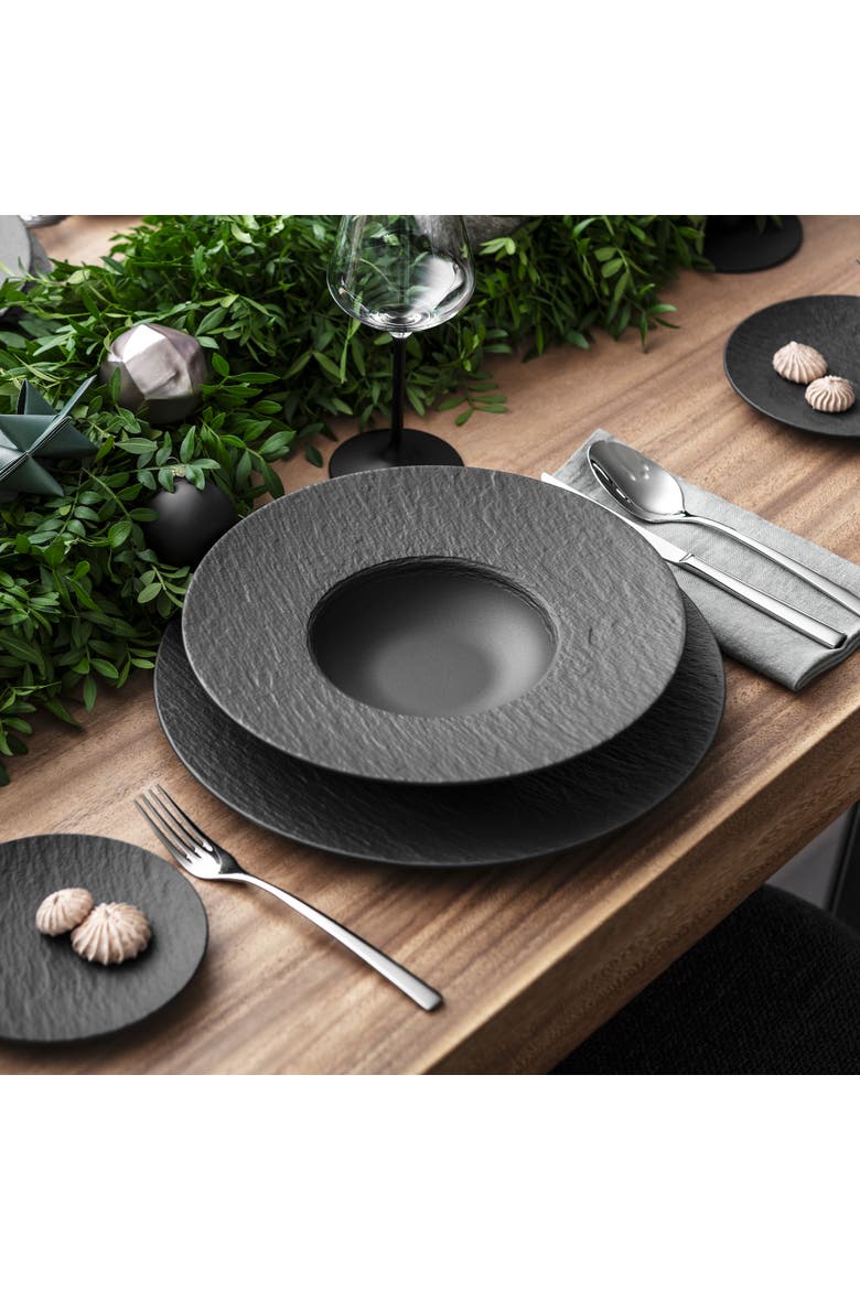 Manufacture Rock Pasta Bowl Set of 4, Alternate, color, BLACK