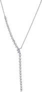 BY ADINA EDEN CZ Side Half Tennis Drop Lariat
