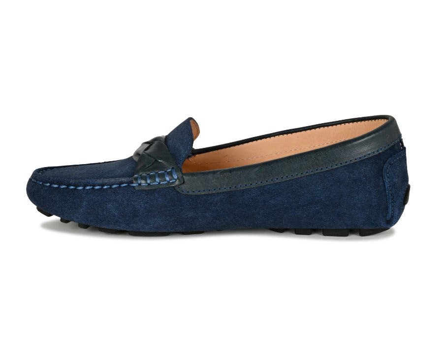 PIPER Leather Driving Loafer, Alternate, color, Navy