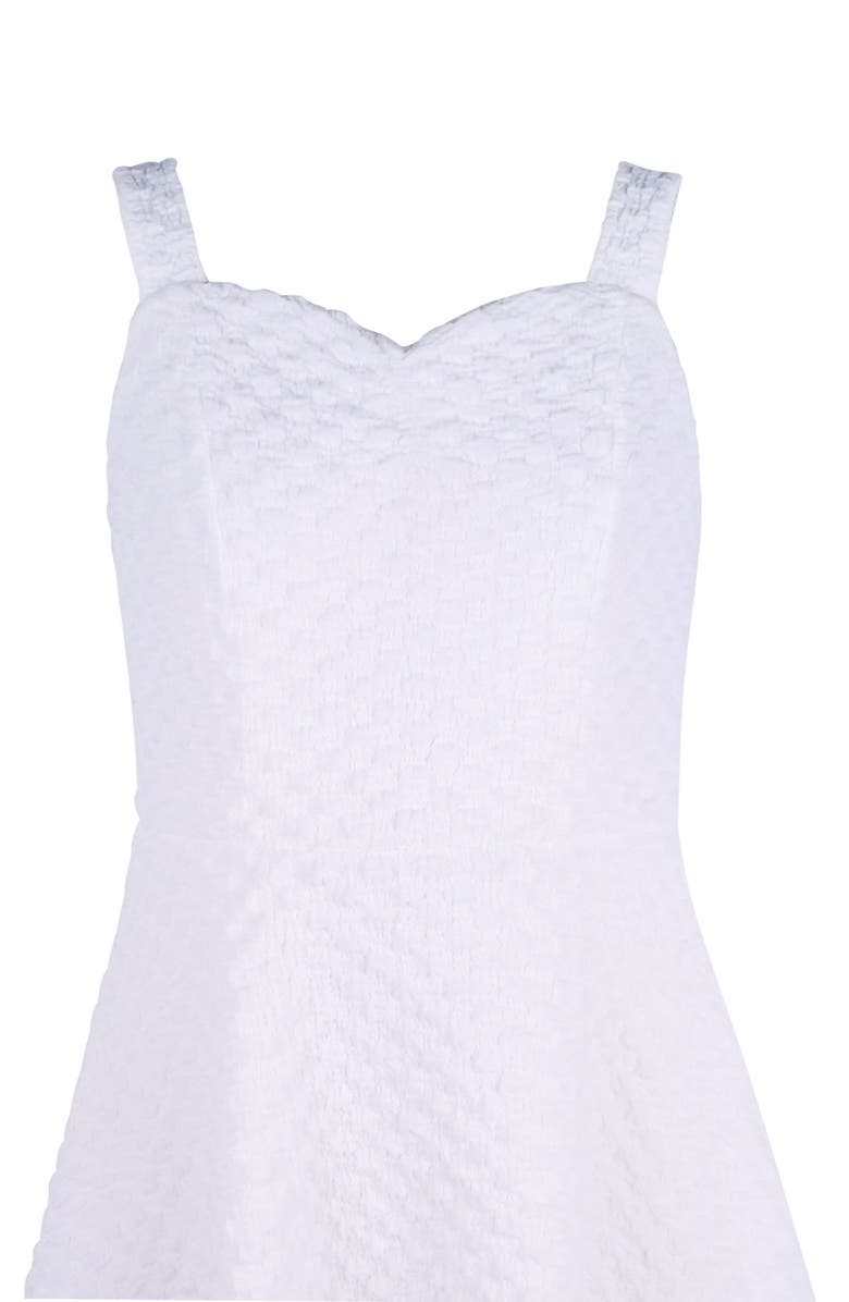 Zunie Kids' Ruched Skater Dress, Alternate, color, White