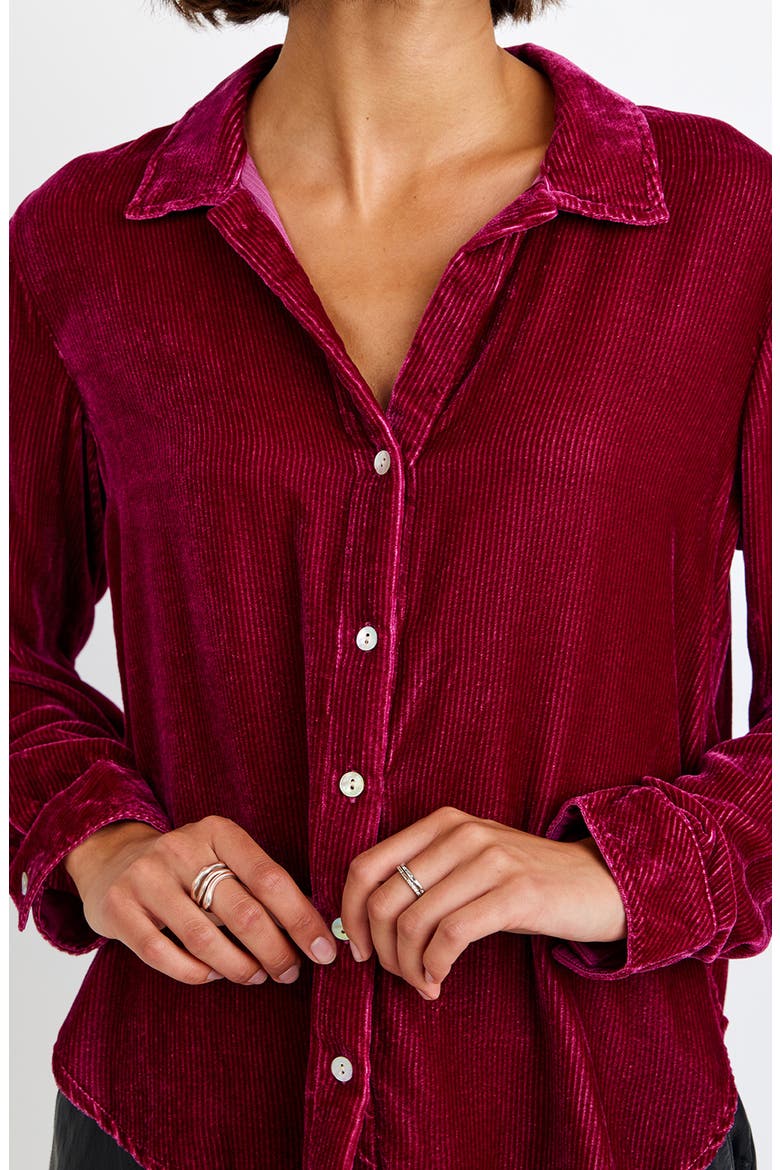 Clean Corduroy Shirt, Alternate, color, ICED MULBERRY