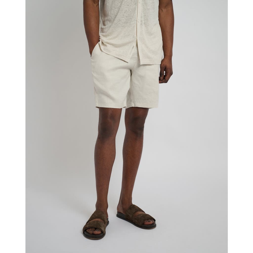 Onia Linen Fixed Waist 7.5 Shorts In Multi