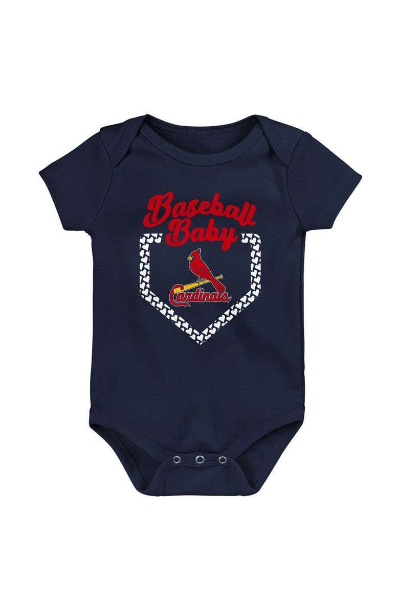 Outerstuff Infant Red/Navy/Pink St. Louis Cardinals Baseball Baby 3-Pack Bodysuit Set, Alternate, color, Red