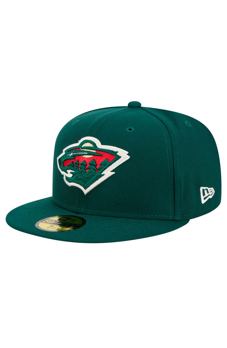 New Era Men's New Era Green Minnesota Wild Core 59FIFTY Fitted Hat, Main, color, Green