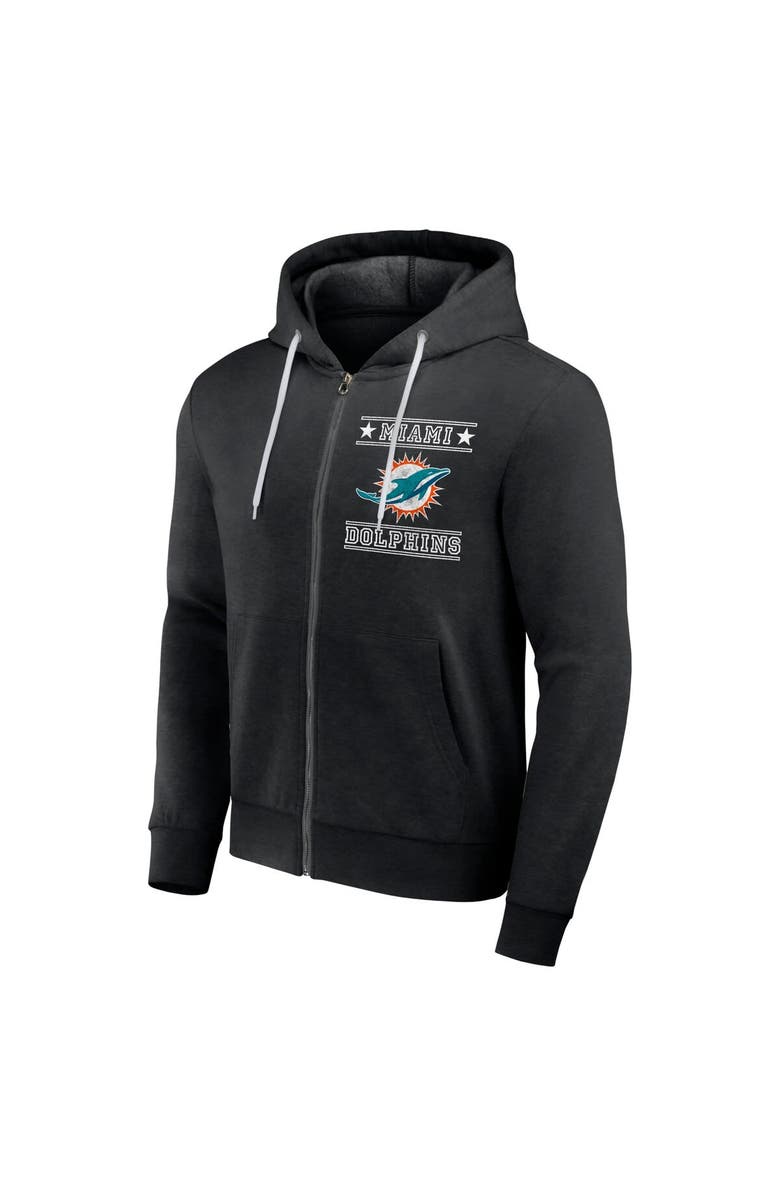 NFL X DARIUS RUCKER Men's NFL x Darius Rucker Collection by Fanatics Black Miami Dolphins Full-Zip Hoodie, Alternate, color,