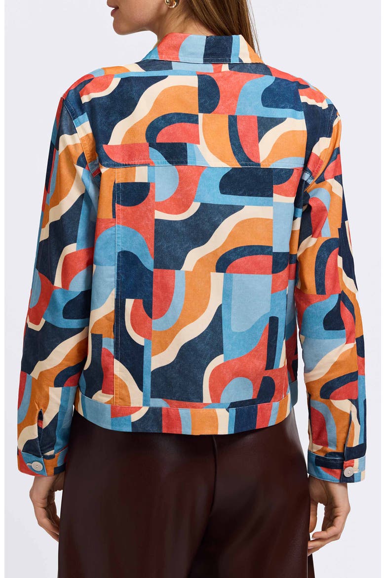 Thelma Geo Print Cotton Corduroy Shirt Jacket, Alternate, color, BLUE MULTI