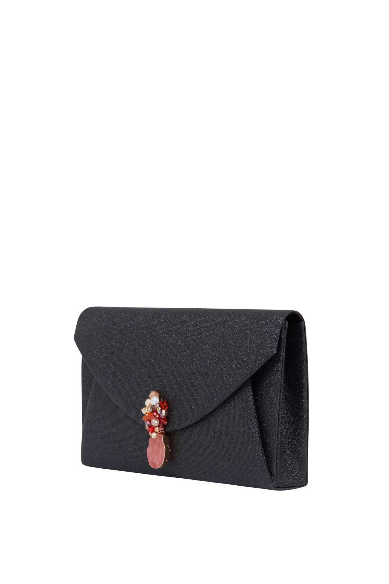 Mabel Oversized Envelope Clutch, Main, color, Black