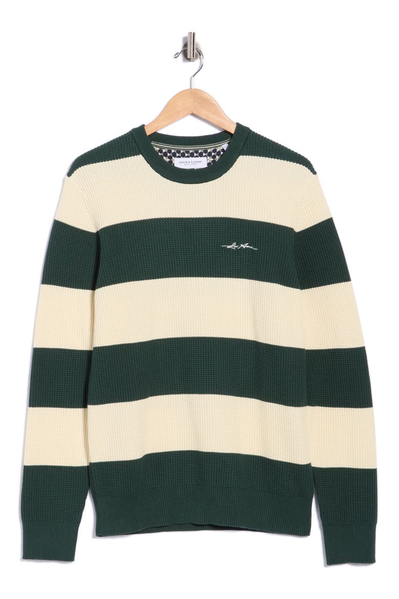 Striped Crewneck Sweater, Main, color, GREEN