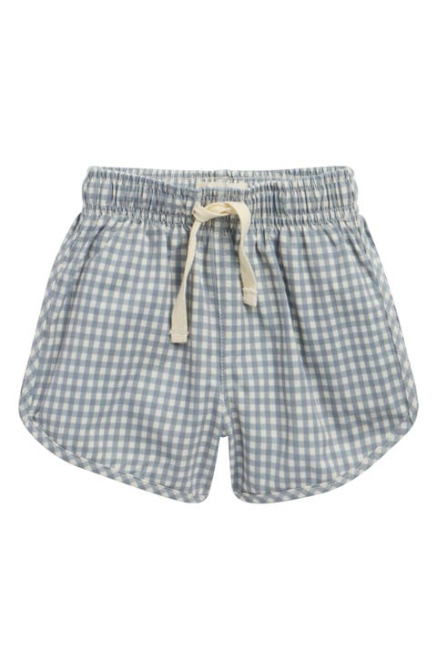 Gingham Print UPF 50+ Swim Trunks (Baby)