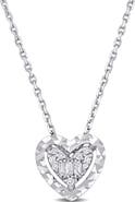 Julianna B. Diamond Accent Heart Necklace 14k White Gold