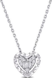 Julianna B. Diamond Accent Heart Necklace 14k White Gold