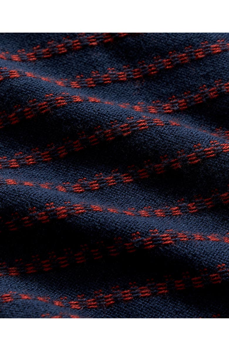 Billy Reid Texture Stripe Polo Sweater, Alternate, color, Carbon Blue