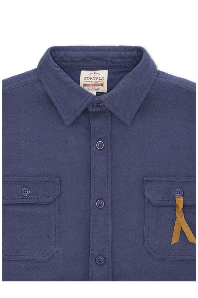 Mescal Flannel Overshirt, Alternate, color, NAVY BLUE