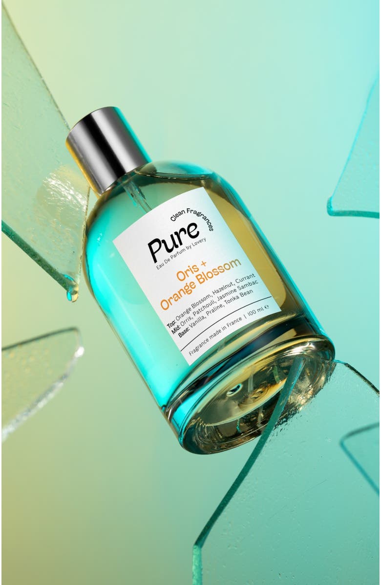 Lovery Pure Oris and Orange Blossom Eau de Parfum, Made in France 3.4 oz, Alternate, color, Silver, White, Cream, Black