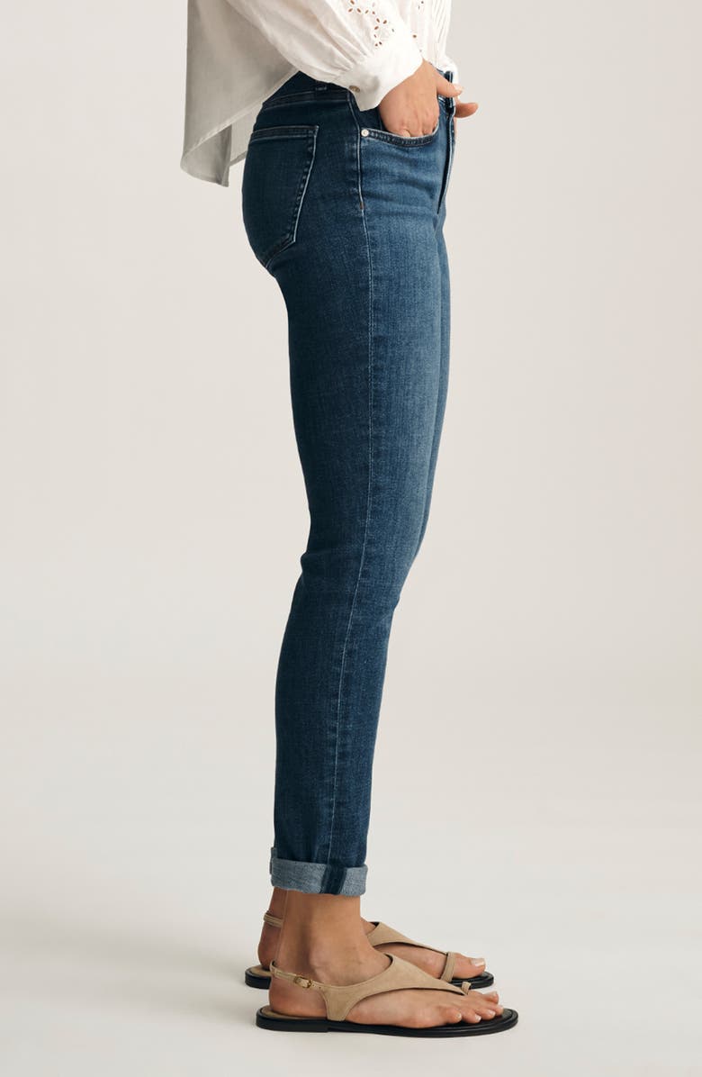 Mavi Jeans Kathleen Mid Waist Slim Boyfriend Jeans, Alternate, color, Dark Brushed Feather
