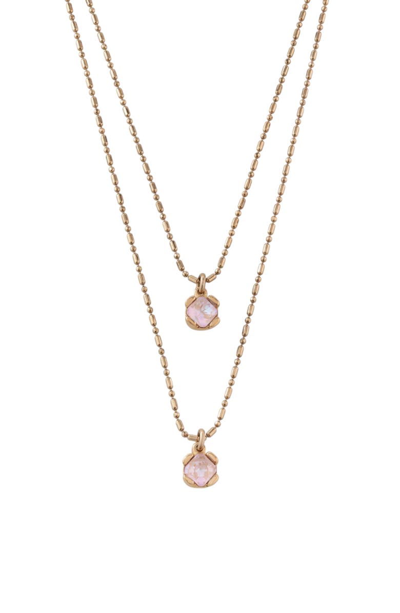 UNODE50 Pink Crystal Pendant, Alternate, color, Gold