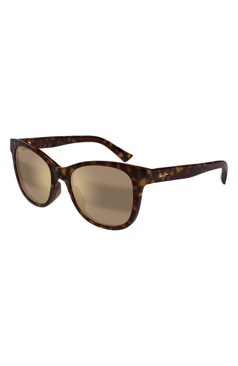 Maui Jim Kioppa 54mm PolarizedPlus2<sup>®</sup> Cat Eye Sunglasses, Alternate, color, Matte Dark Havana