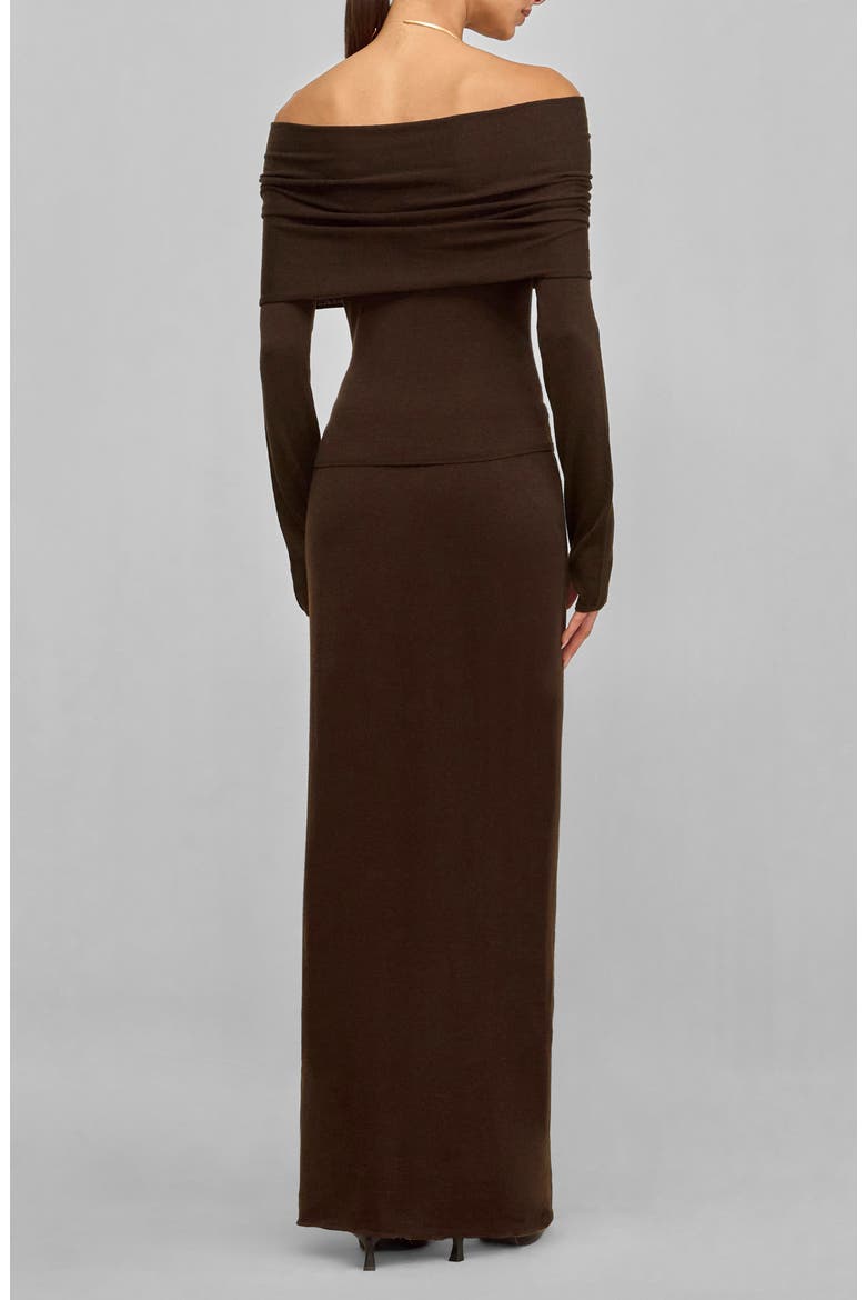 Nadine Maxi Sweater Skirt, Alternate, color, DARK JAVA
