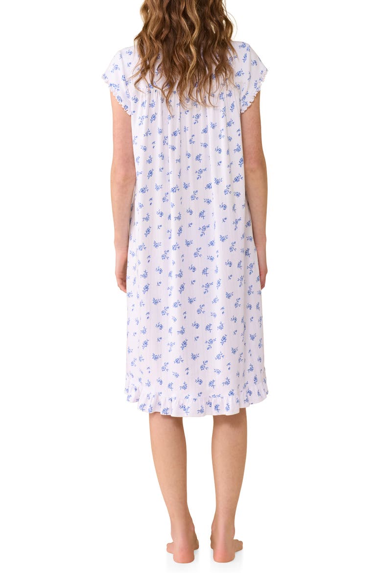 Waltz Stretch Cotton Nightgown, Alternate, color, WHT/ DITS