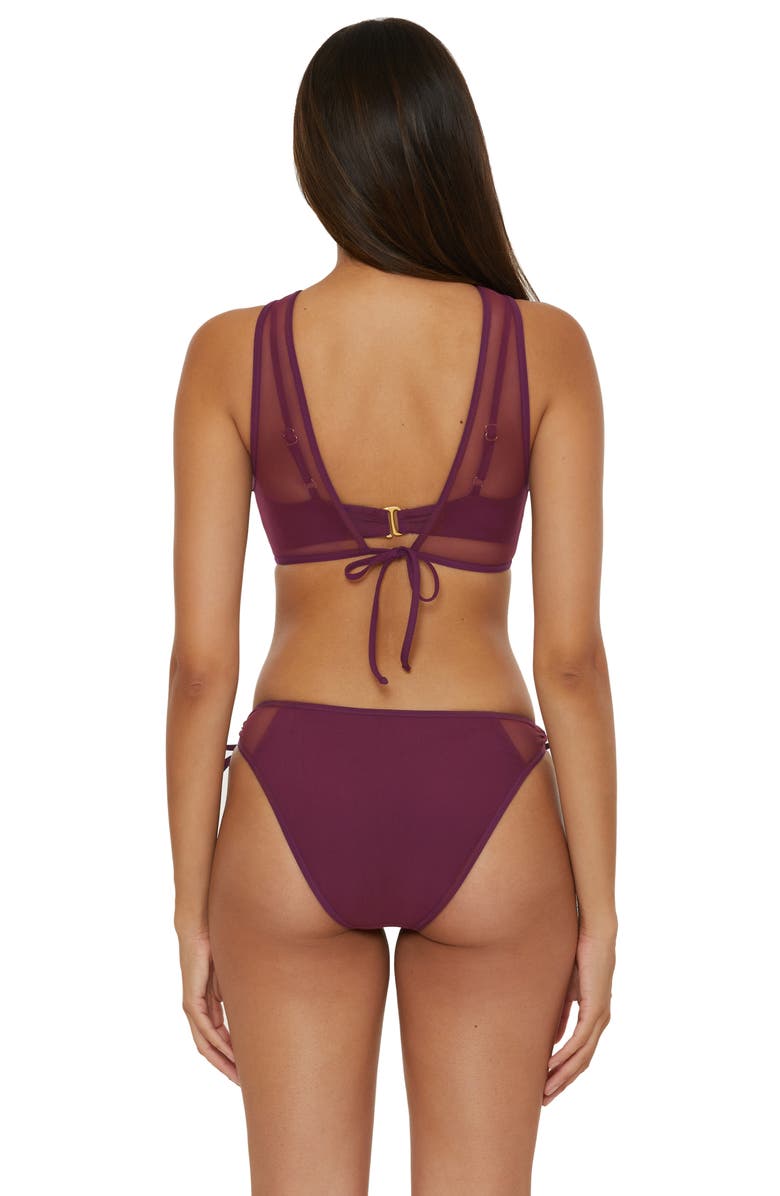 Becca Muse Layered Multifit Bikini Top, Alternate, color, Aubergine