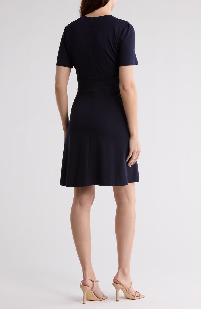 Eliza J Short Sleeve Pocket Fit & Flare Dress, Alternate, color,