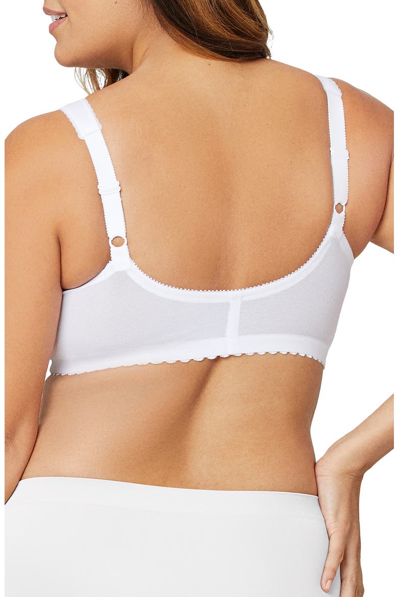 MagicLift® Front Close Support Bra, Alternate, color, WHITE