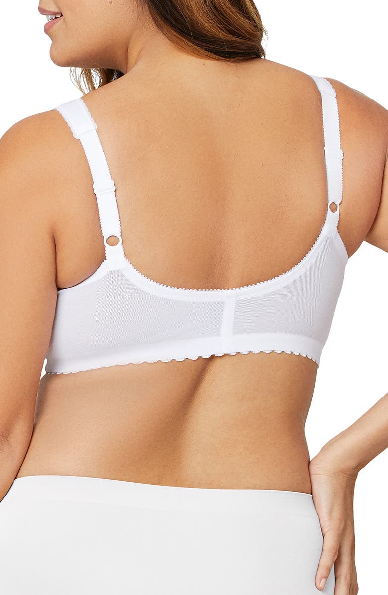 Glamorise MagicLift<sup>®</sup> Front Close Support Bra, Alternate, color, White