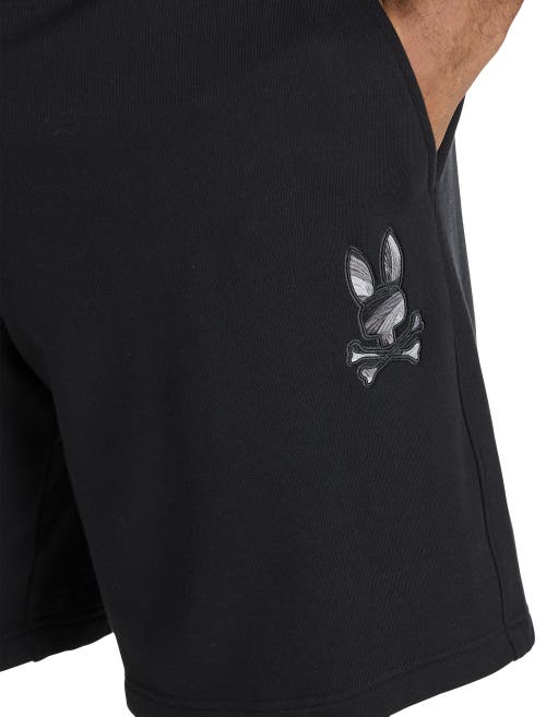 Psycho Bunny Big & Tall Baxter Embroidered French Terry Shorts In Black