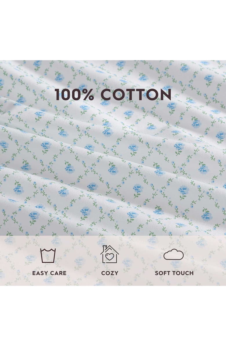 Laura Ashley Kate Cotton Percale Sheet Set, Alternate, color, Pastel Blue