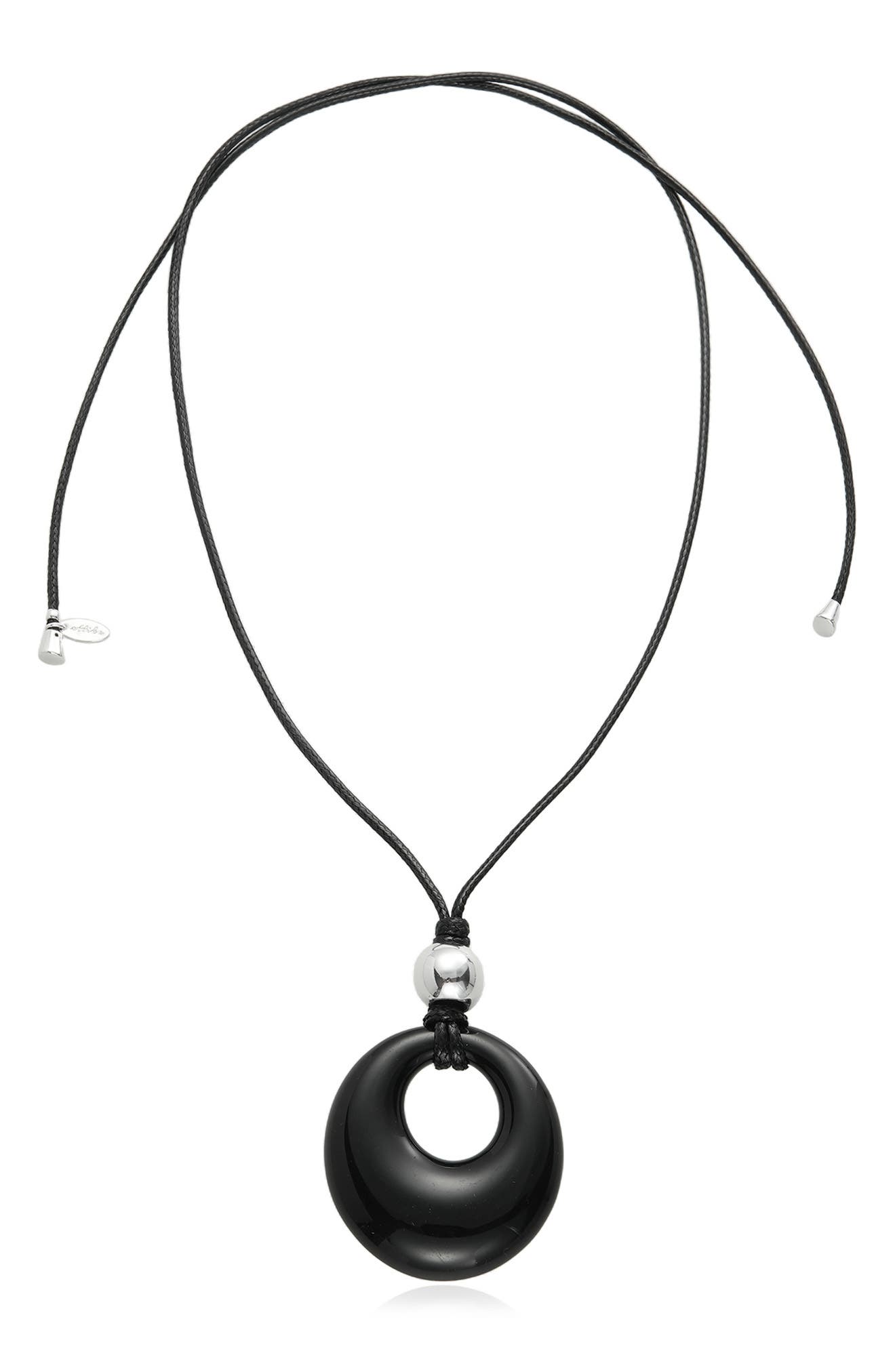 Ettika Resin Pendant Cord Necklace