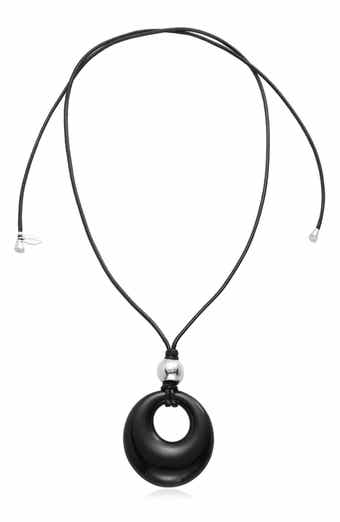 Resin Pendant Cord Necklace