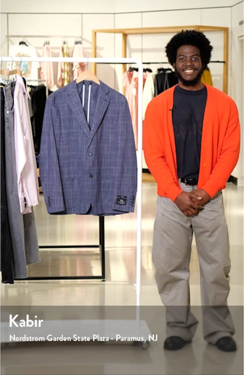 Slim Fit Navy Plaid Sport Coat, sales video thumbnail