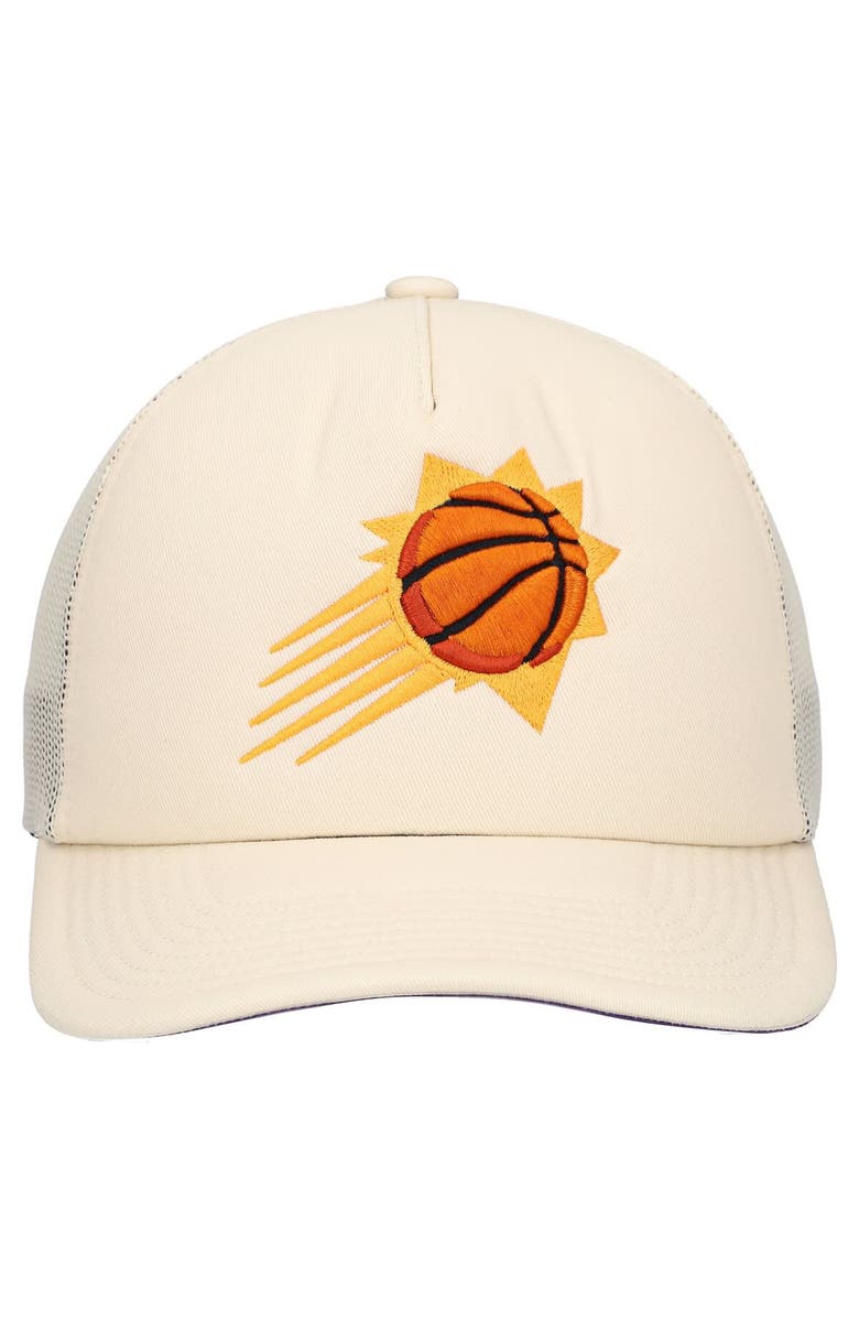 Mitchell & Ness Men's Mitchell & Ness Cream Phoenix Suns Trucker Adjustable Hat, Alternate, color, Cream
