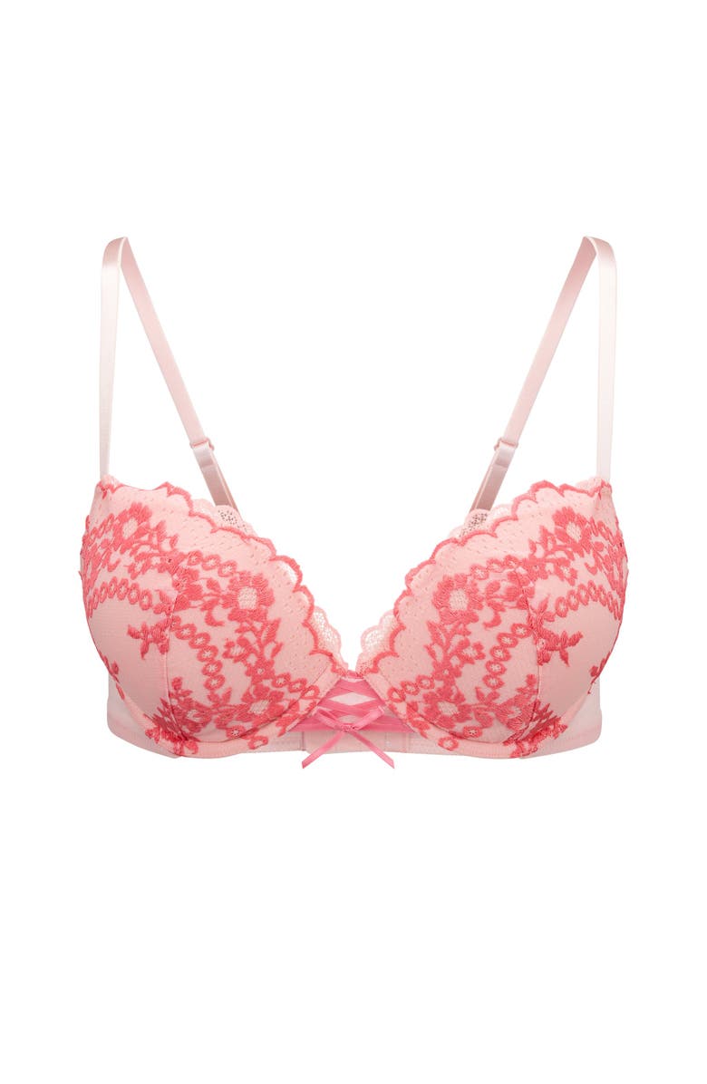 Adore Me Sydnie Push Up Plunge Bra, Alternate, color, Light Pink