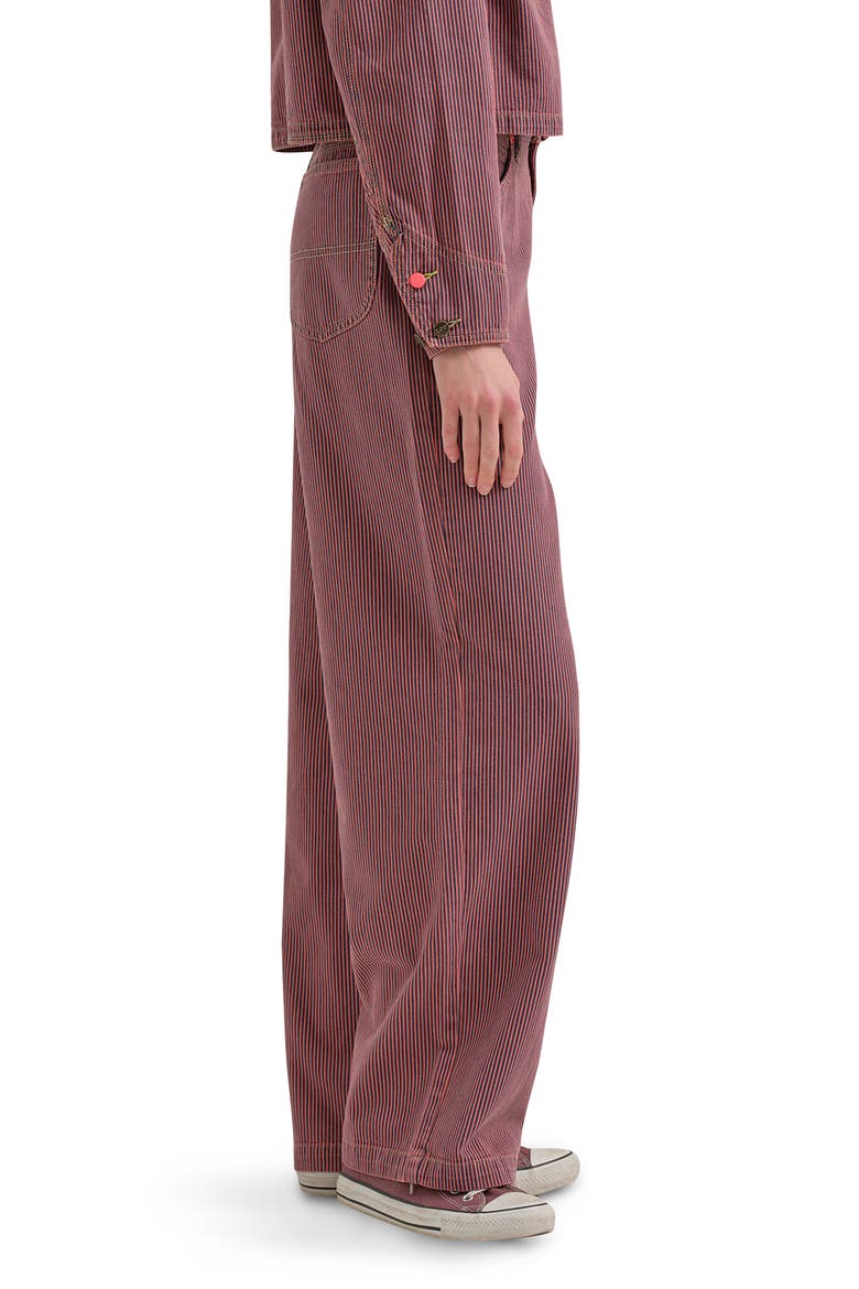 x Crayola Carpenter High Rise Straight Leg Jeans, Alternate, color, RED ORANGE STRIPE