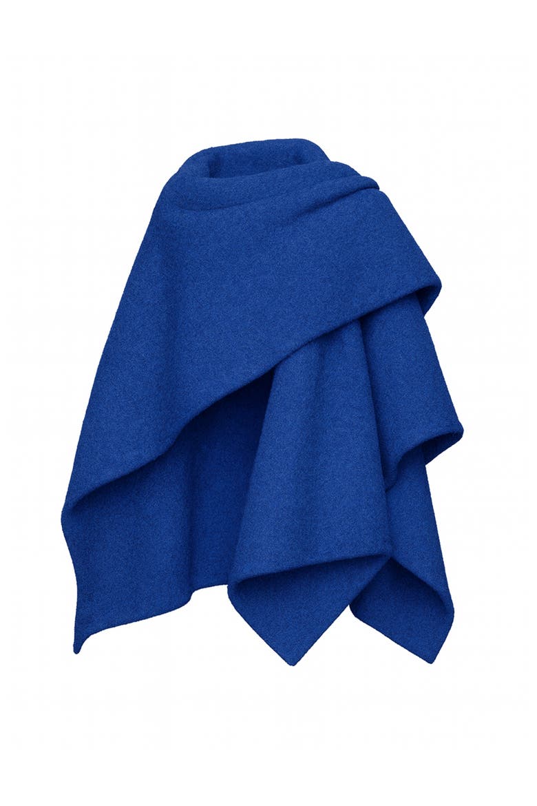 Serenity Cobalt Blue Handmade Wrap Cape, Alternate, color, Solid Blue