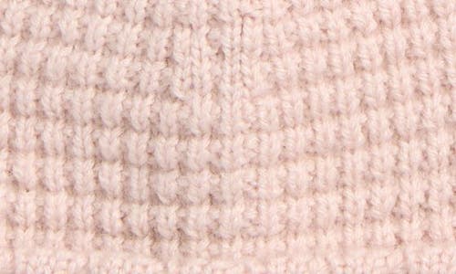 Moncler Kids' Virgin Wool Waffle Knit Beanie With Teddy Bear Ears In Light Pink