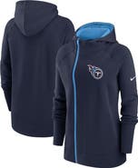 Nike Women's Nike  Navy Tennessee Titans Asymmetrical Raglan Full-Zip Hoodie