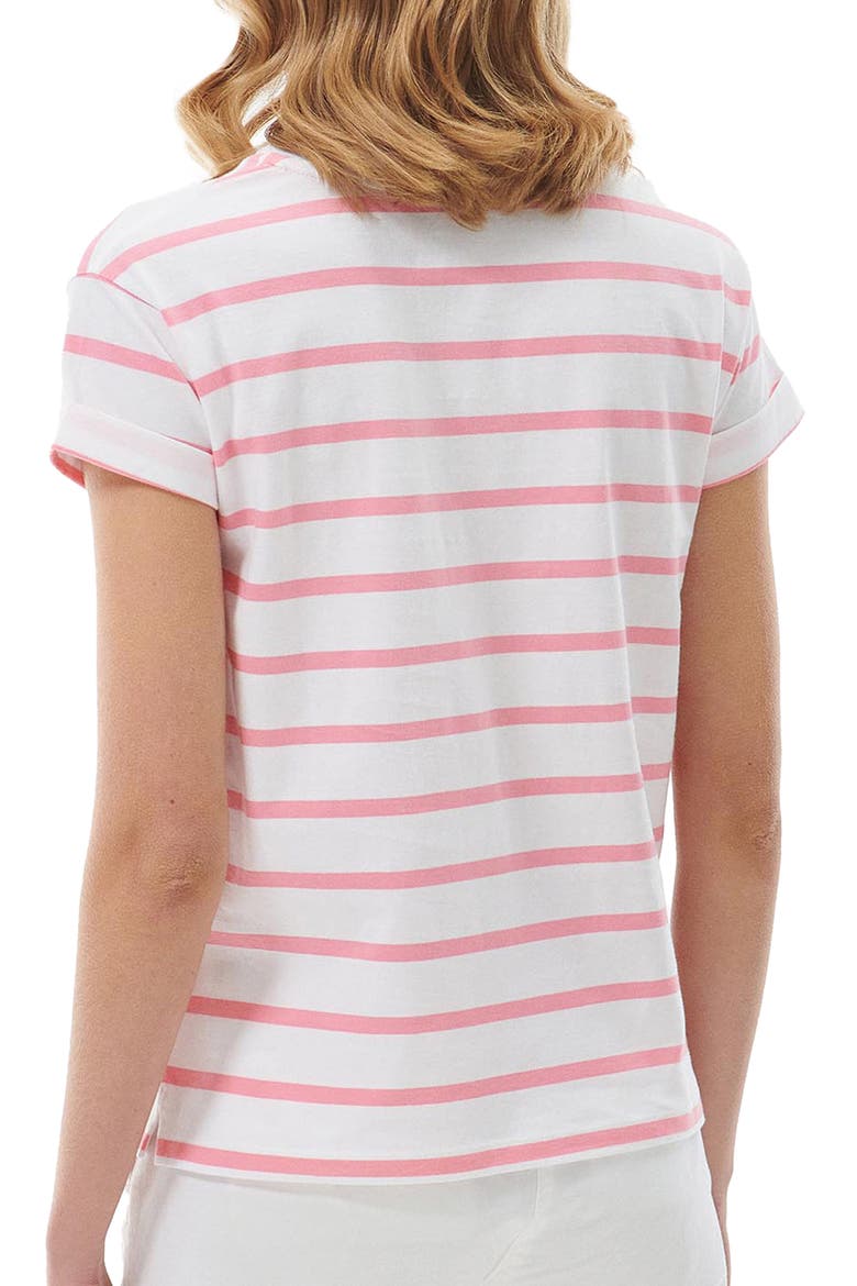 Otterburn Stripe T-Shirt, Alternate, color, WHITE/ HIBISCUS