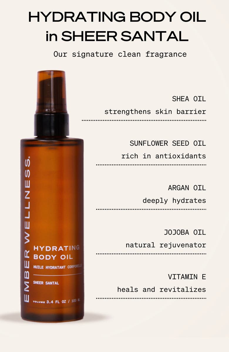 Ember Wellness Hydrating Body Oil - Sheer Santal, Alternate, color, 