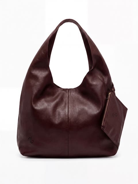 Zesta Leather Hobo Shoulder Bag