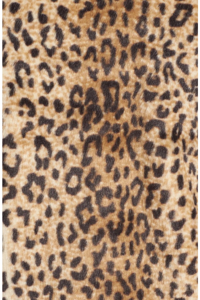 Leopard Print Faux Fur Jacket, Alternate, color, TAN LEOPARD PRINT