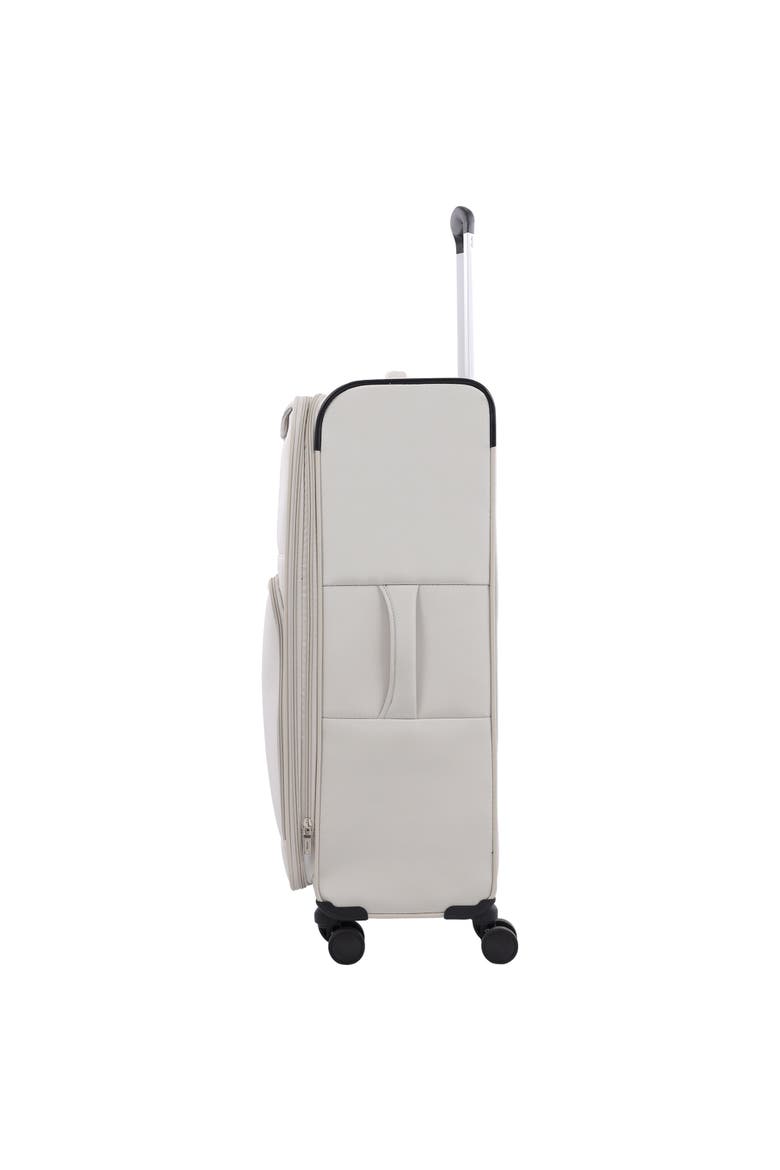 31" Softside Luggage - Extra Large Expandable Spinner Suitcase with 8 Wheels & Front Pockets, Alternate, color, LIGHT GREY