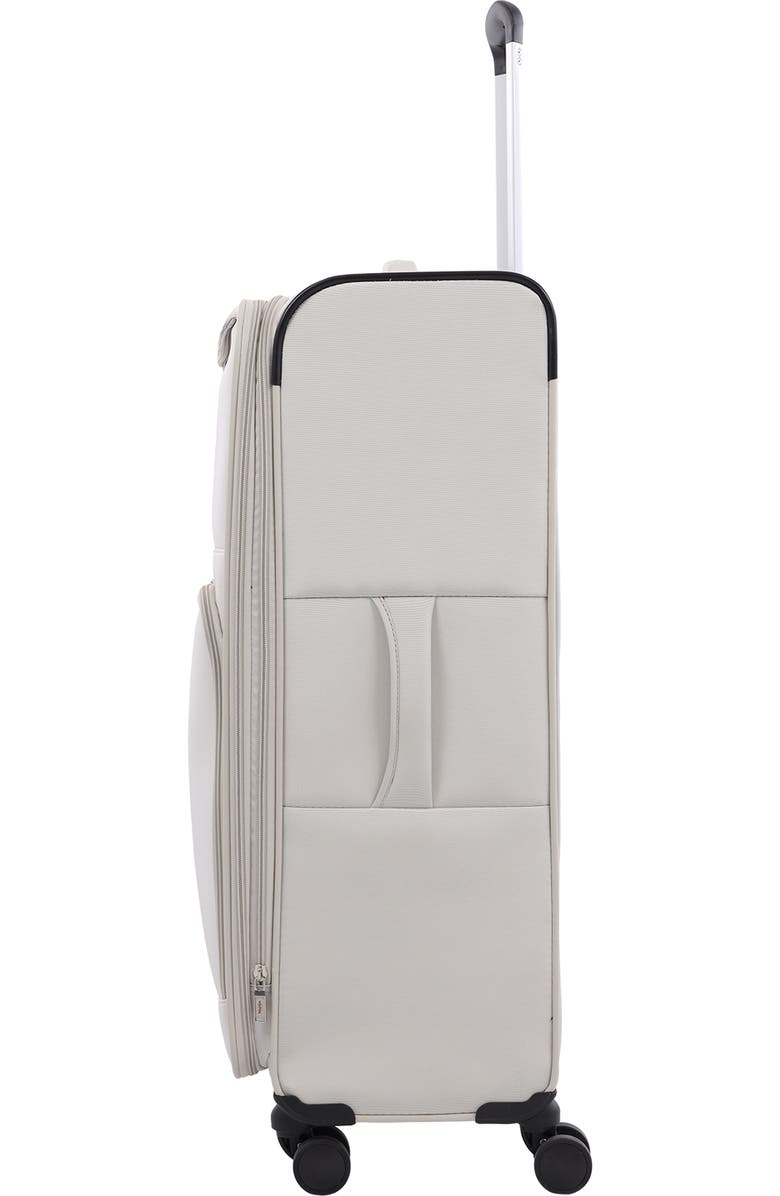 MARTHA STEWART 31" Softside Luggage - Extra Large Expandable Spinner Suitcase with 8 Wheels & Front Pockets, Alternate, color, Light Grey
