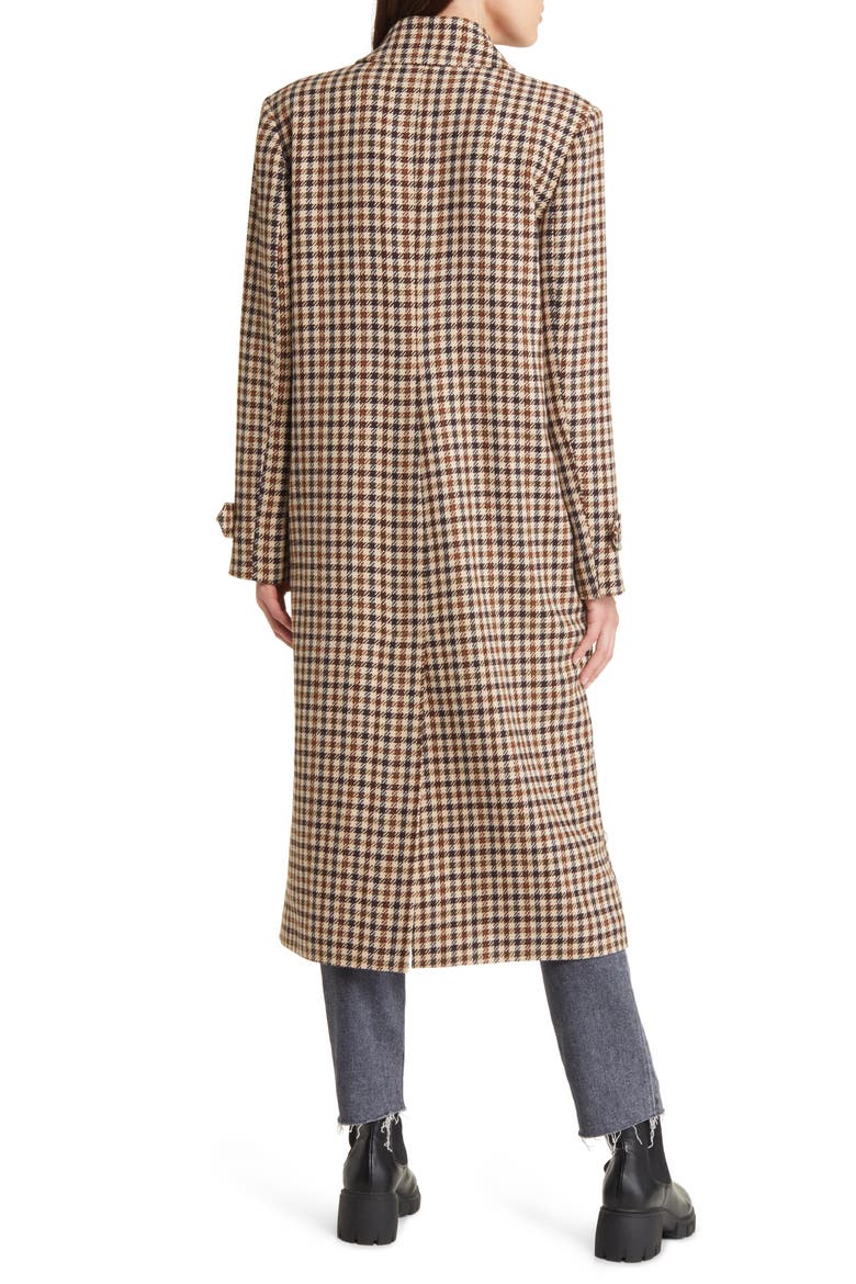 Prince Plaid Double Breasted Coat, Alternate, color, PLAID