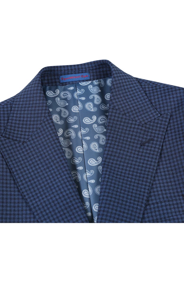 English Laundry Peaked Lapel Wool Blend Two-Piece Suit, Alternate, color, Navy