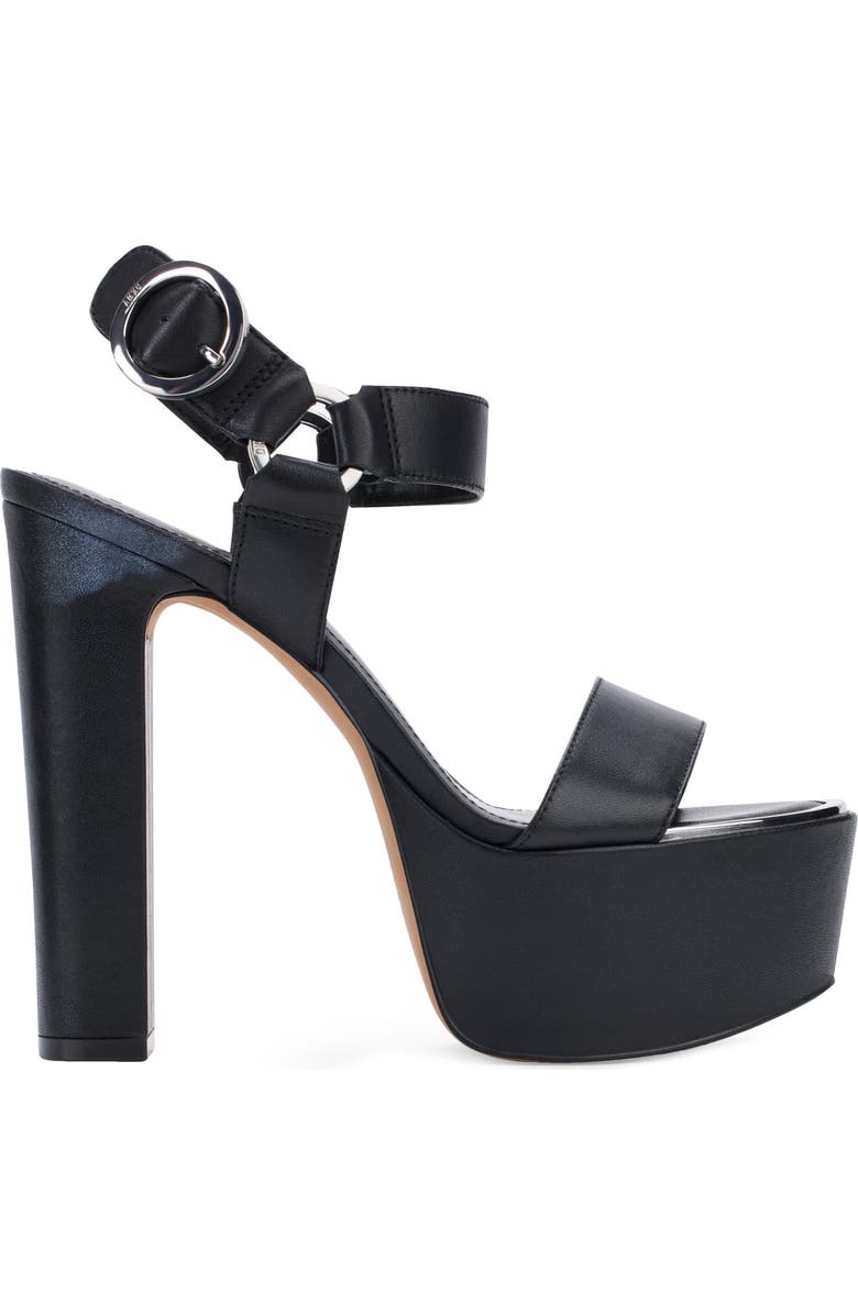 DKNY Shila Ankle Strap Platform Sandal, Alternate, color, Black