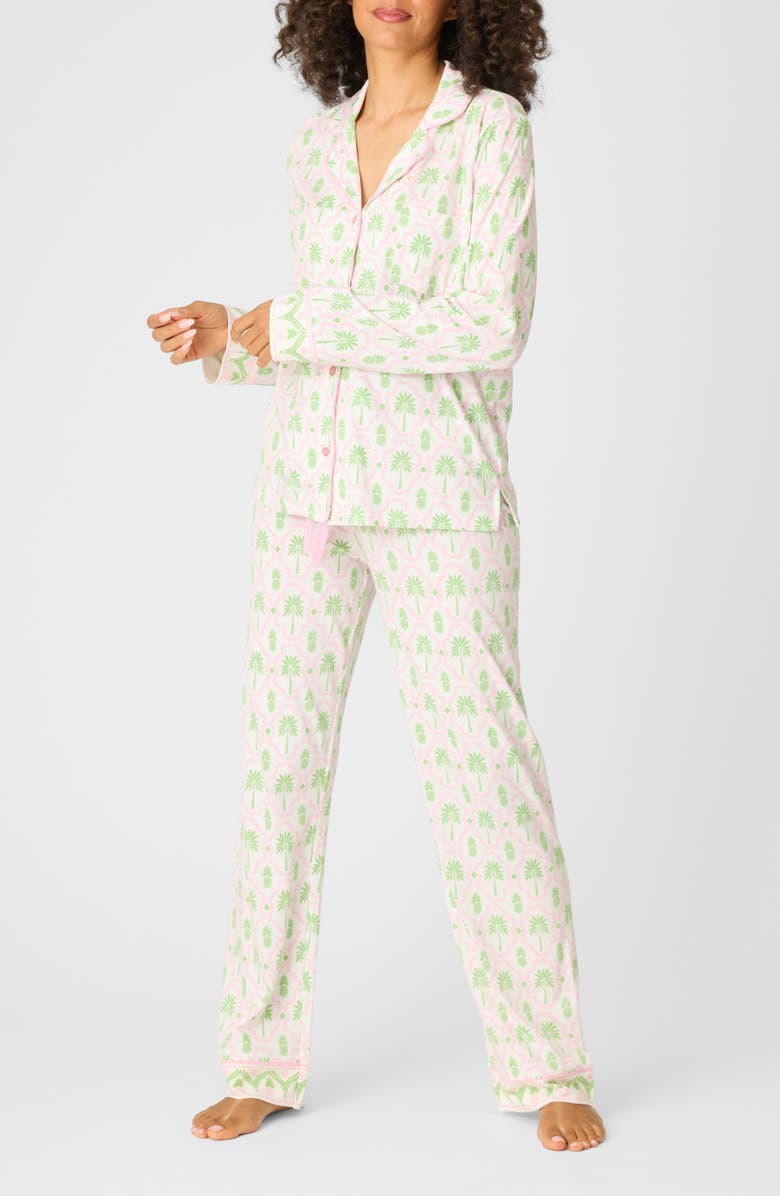 PJ Salvage Playful Print Pajamas, Main, color, Ivory