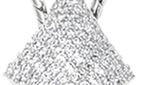 Ettika Pavé Teardrop Bolo Lariat Necklace In Silver